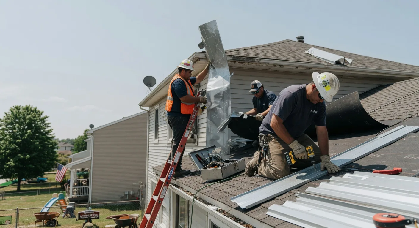 Storm Damage Metal Roof Repair in Village Mills, TX